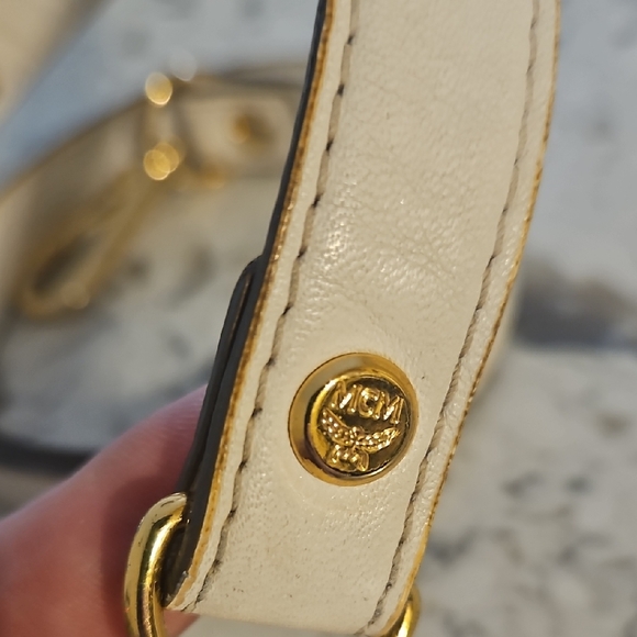 MCM Cream and Gold Bag Shoulder/Crossbody Strap main image 10